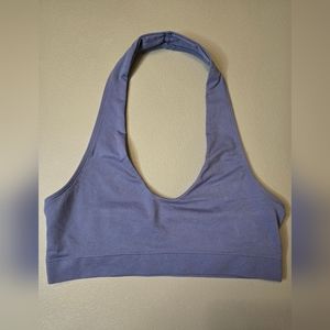 *SOLD* Free People Intimately Essential U Neck Halter in Hummingbird Blue XS/S